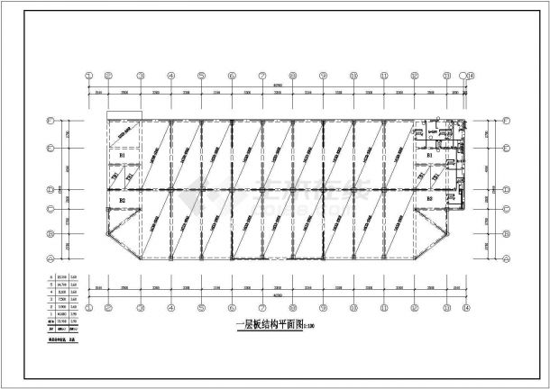 北京市丰台区第四中学6层框混结构教学楼建筑设计CAD图纸-图一