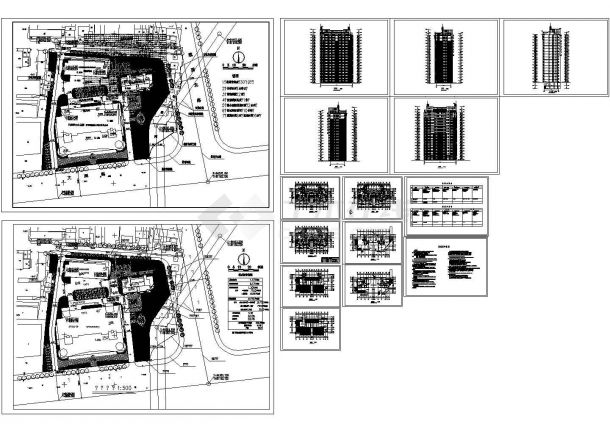 某地区现代小区经济适用住房设计施工CAD图纸-图一