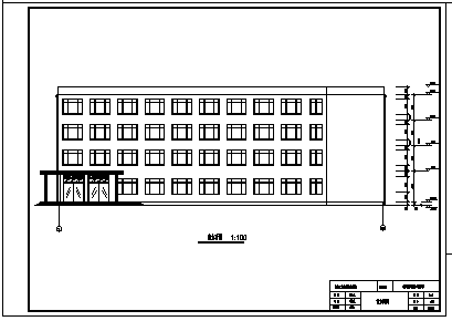 3000平米某高校四层教学楼建筑施工cad图(含计算书，毕业设计)_图1
