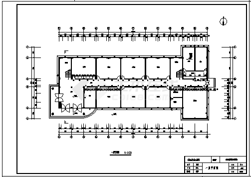 3000平米某高校四层教学楼建筑施工cad图(含计算书，毕业设计)-图二