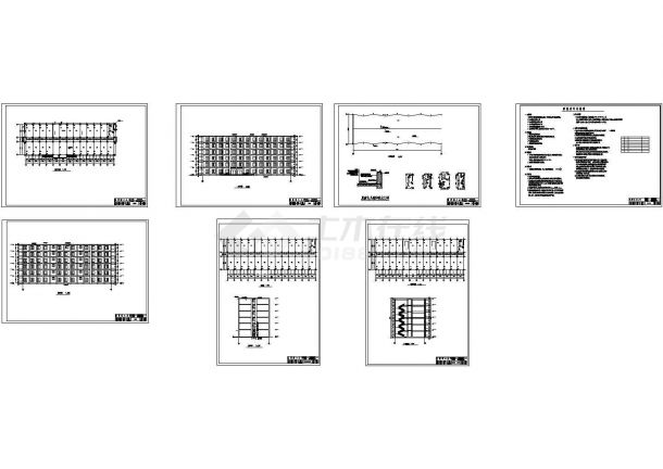 【6层】5391平米六层框架宿舍楼全套毕业课程设计（计算书、建筑、结构图）-图一