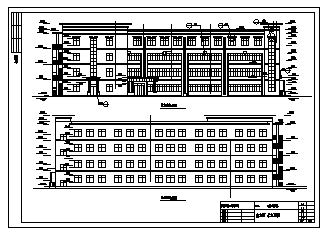 4000平米某市某四层小学教学楼建筑施工cad图(含计算书，毕业设计)-图二