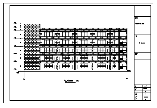 某五层实验中学教学楼建筑设计cad图(含计算书，毕业设计)-图二