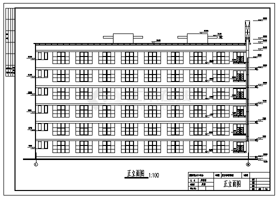 某市新区某六层第一中学教学综合楼建筑施工cad图(含计算书，毕业设计)-图一