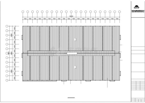 西双版纳地区某大型石业公司单层钢结构厂房全套建筑设计CAD图纸-图一