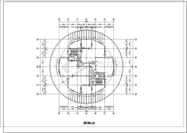 某市会所建筑施工平面设计CAD竣工图-图二