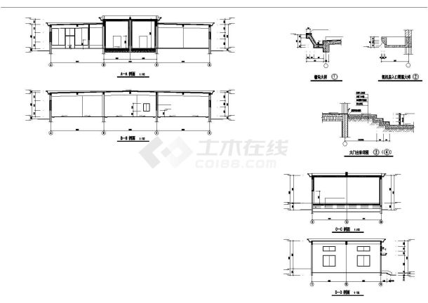 某地冷库建筑设计CAD图纸（共5张）-图二