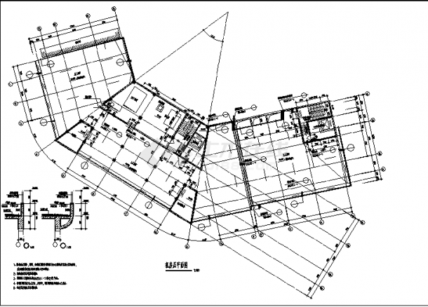 杭州8层旅社综合楼建筑设计施工cad图纸（含说明）-图二