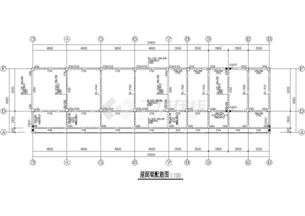 吉安市某街道1500平米4层框架结构幼儿园全套结构设计CAD图纸-图一