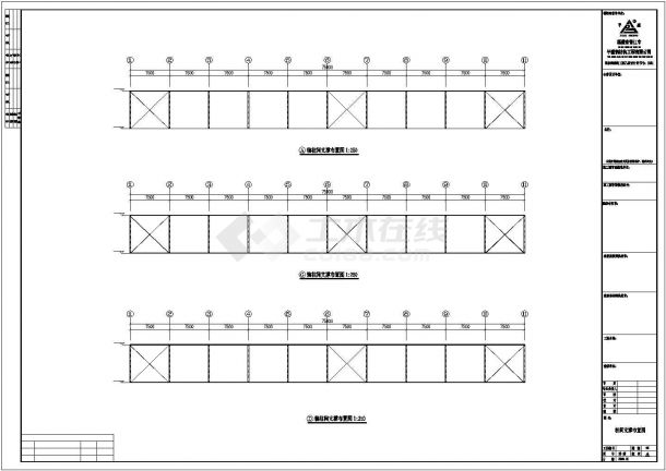 成都市传福路某家禽养殖场单层钢结构厂房建筑设计CAD图纸（40X75米）-图一