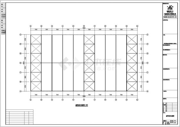 成都市传福路某家禽养殖场单层钢结构厂房建筑设计CAD图纸（40X75米）-图二