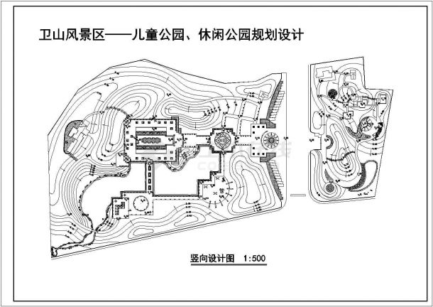 某小区公园竖向设计CAD图纸-图一