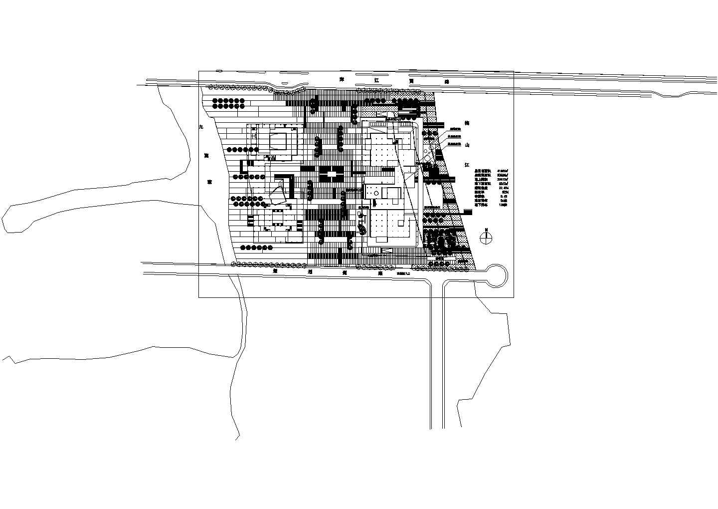  某绍兴科技馆文体CAD建筑设计总图