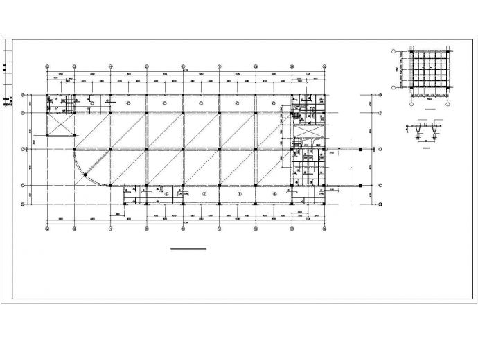 安康市康复路某6层框架结构商住楼全套结构设计CAD图纸_图1