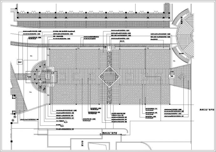 某奥林匹克广场CAD景观设计施工图_图1