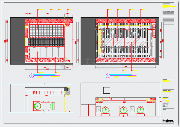 某理发造型店CAD设计施工图包含地下室立面图-图一
