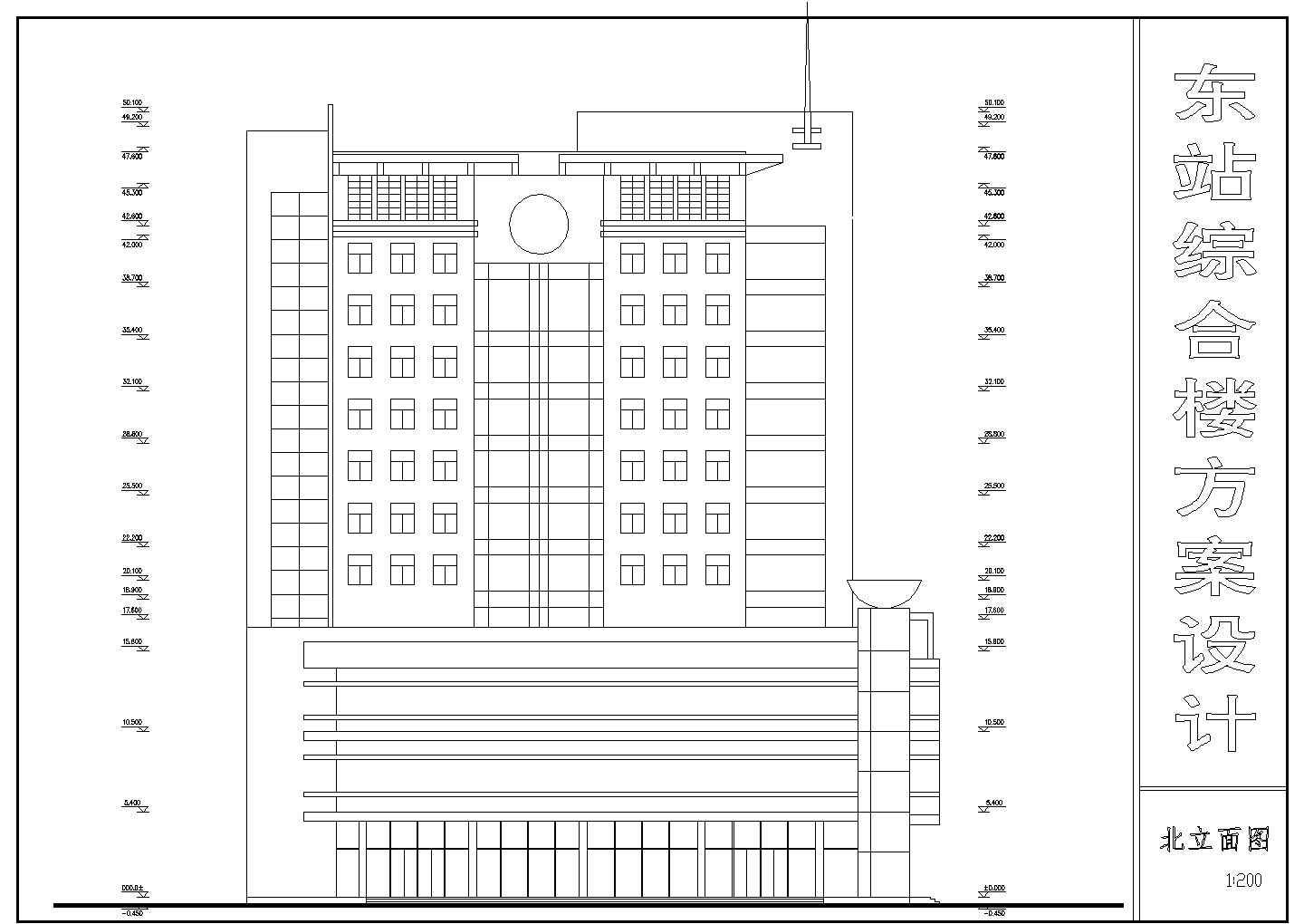 某综合楼CAD设计建筑施工方案总图