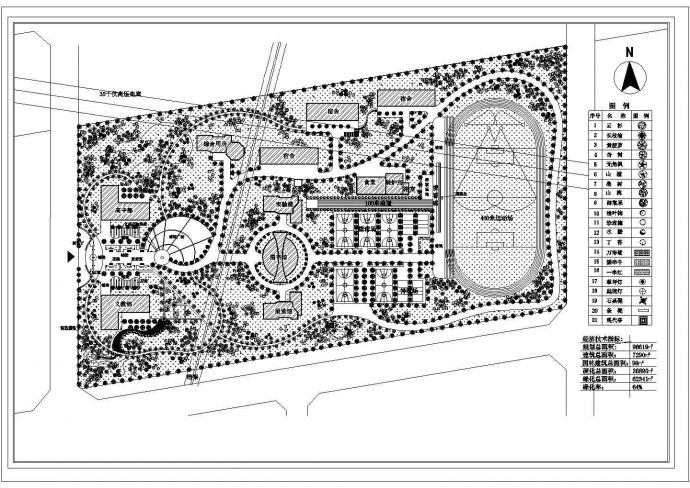 某高校校园CAD建筑设计施工规划方案_图1