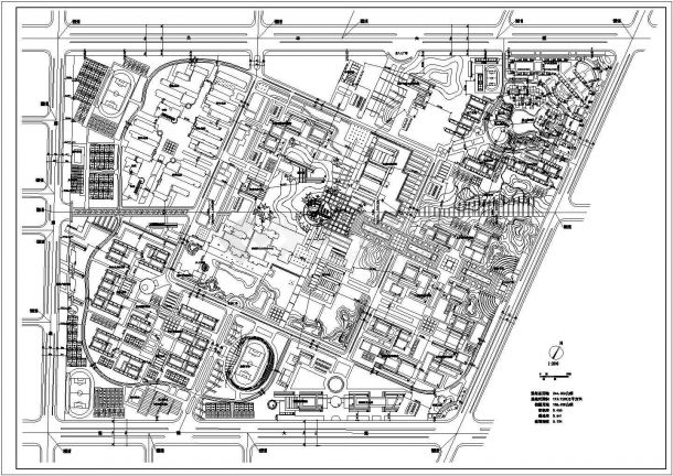 某地区国际高校新校区方案规划设计CAD资料-图一