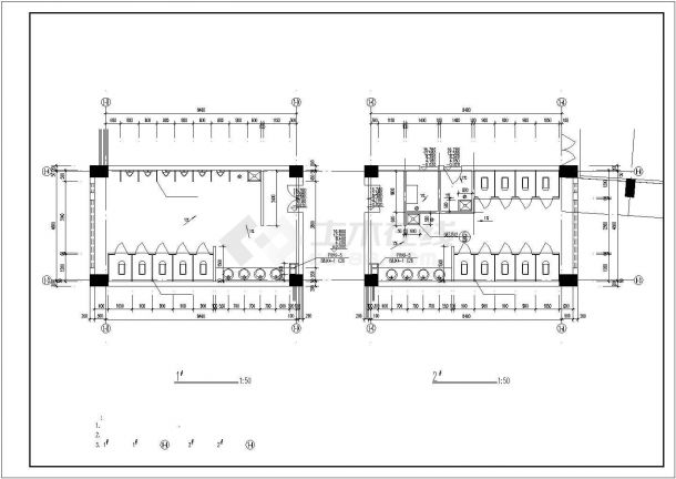 某地区技术学院教学楼中心方案设计CAD资料-图一