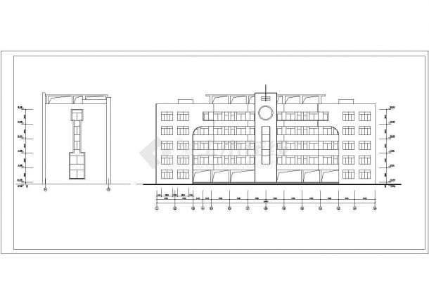 某地区技术学院教学楼建筑方案设计CAD资料-图一