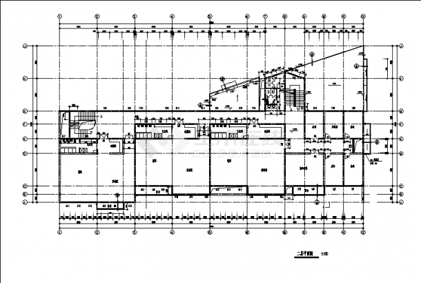 广东某小区幼儿园3层教学楼建筑设计施工cad图纸-图二