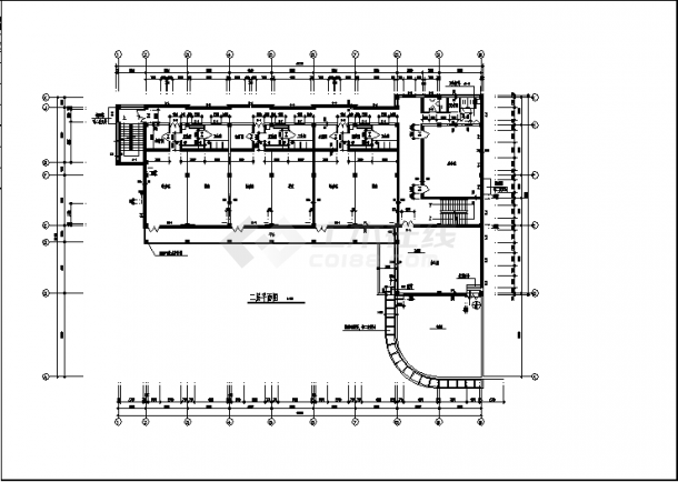 深圳某幼儿园3层教学楼建筑设计施工cad图纸（含说明）-图二