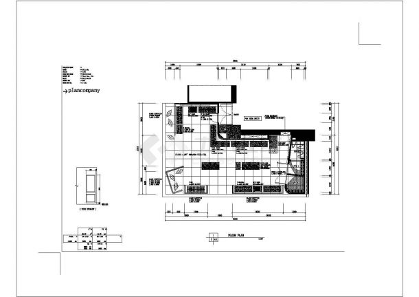 某60平方服装展厅CAD建筑设计总平面图纸-图一