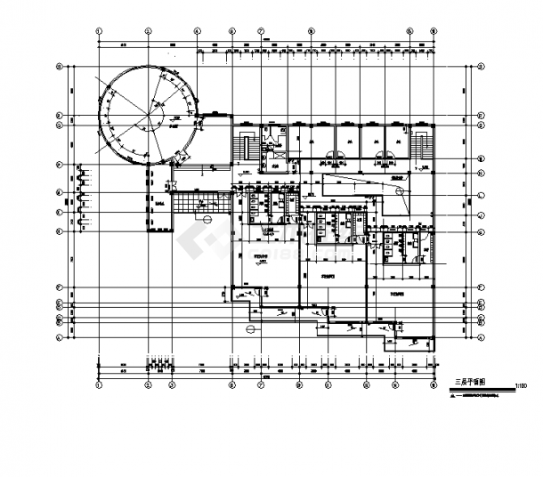 徐州某小区幼儿园3层教学楼建筑设计施工cad图纸（含说明）-图一
