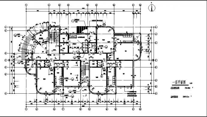泗洪某幼儿园5层教学楼建筑设计施工cad图纸（含说明）_图1
