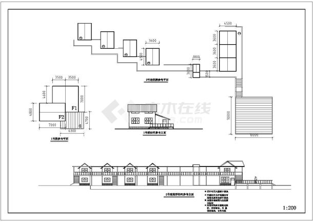 某生态园CAD完整详细建筑设计平面图方案-图一