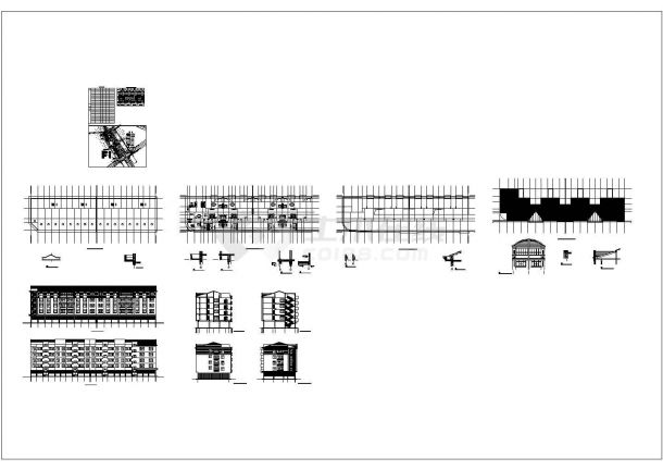 商住楼CAD平面布置图-图一