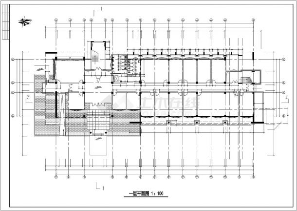某市国际学校行政办公楼全套建筑设计施工CAD资料-图二