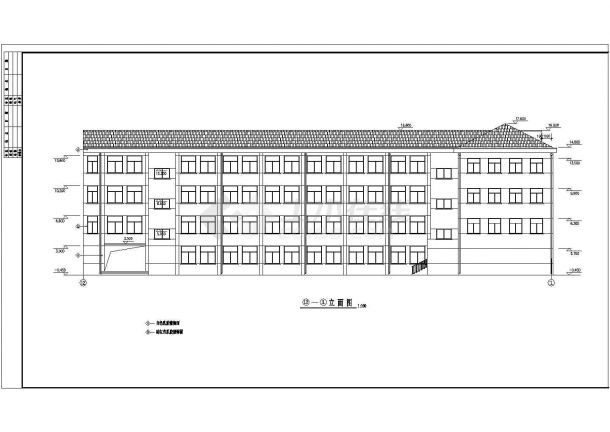 某城市实验中学教学楼建筑方案设计施工CAD资料-图一