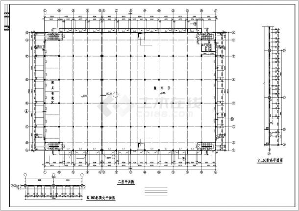 某地茂扬厂房建筑设计CAD图纸-图一