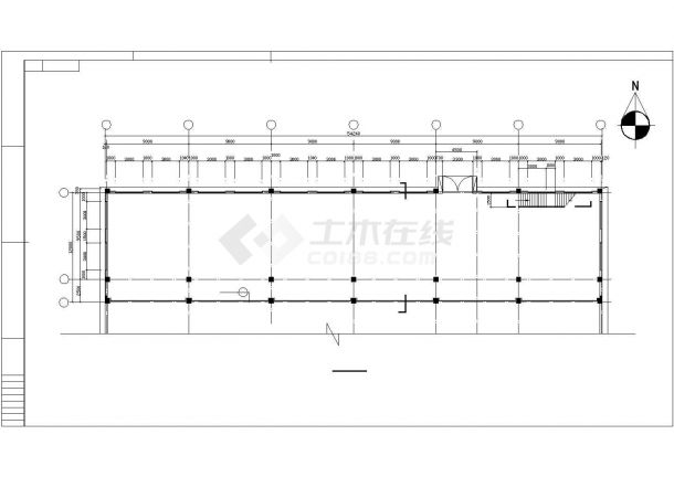 某仓库建筑施工CAD设计图（共4张）-图一