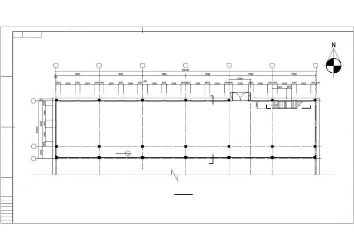 某仓库建筑施工CAD设计图（共4张）_图1