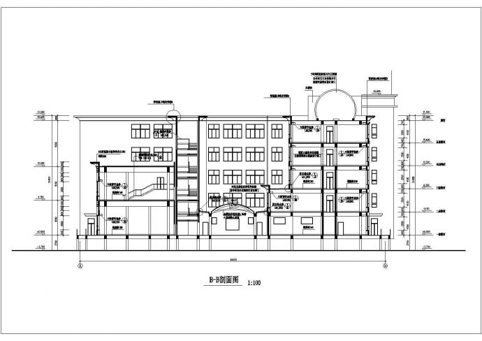 某市重点中学综合楼建筑全套方案设计施工CAD资料_图1