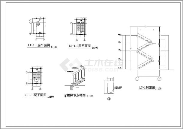 某厂房建筑施工CAD图纸（共6张）-图二