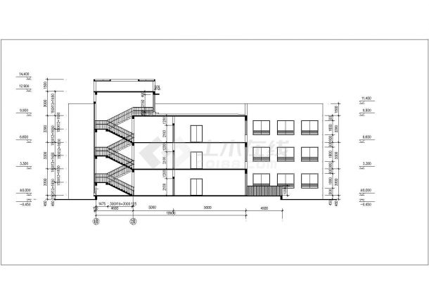 某市高级小区幼儿园建筑设计施工CAD资料-图二