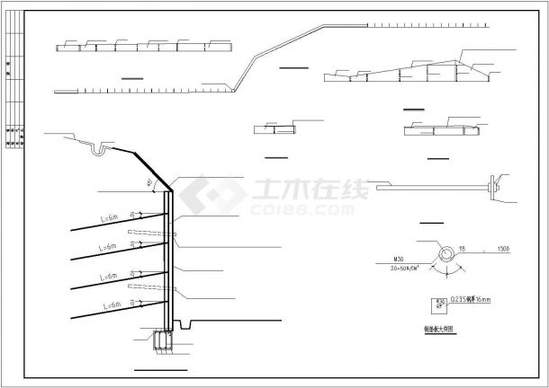 某厂区边坡支护建筑设计CAD图-图一