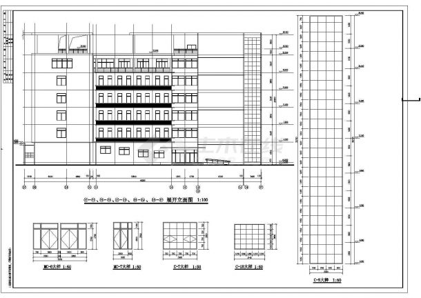 某重点民生教学楼建筑规划设计施工CAD资料-图一