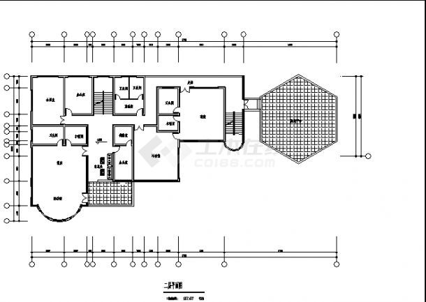 吉林某幼儿园3层教学楼建筑设计施工cad图纸-图二