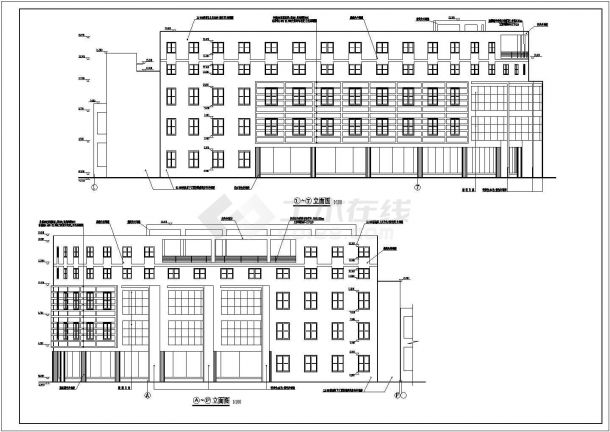 某省重点研究生院食堂全套建筑设计施工CAD资料-图一