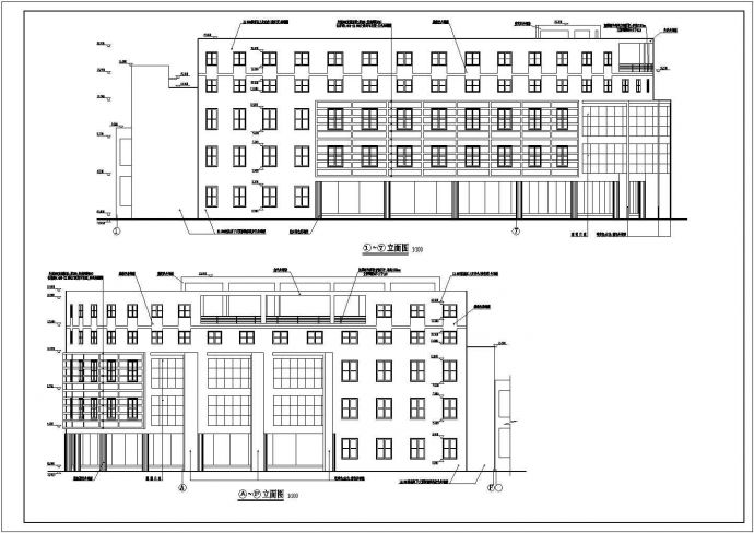 某省重点研究生院食堂全套建筑设计施工CAD资料_图1