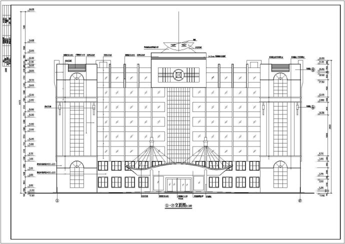 某省重点研究生院综合楼全套建筑设计施工CAD资料_图1