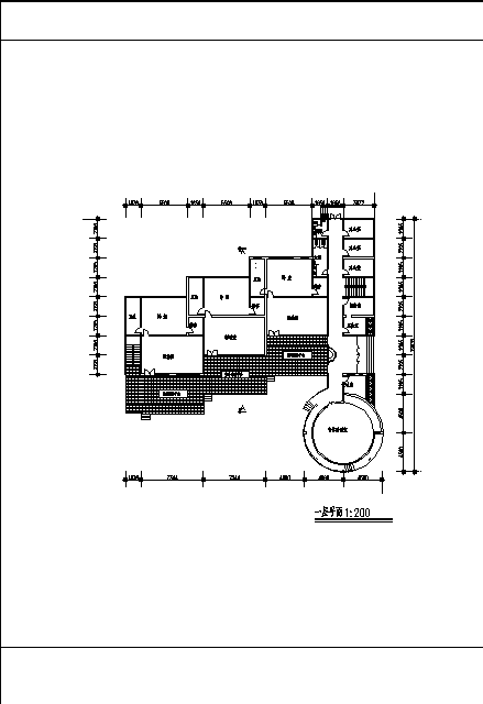 平安小区幼儿园二层教学楼建筑设计施工cad图纸-图二