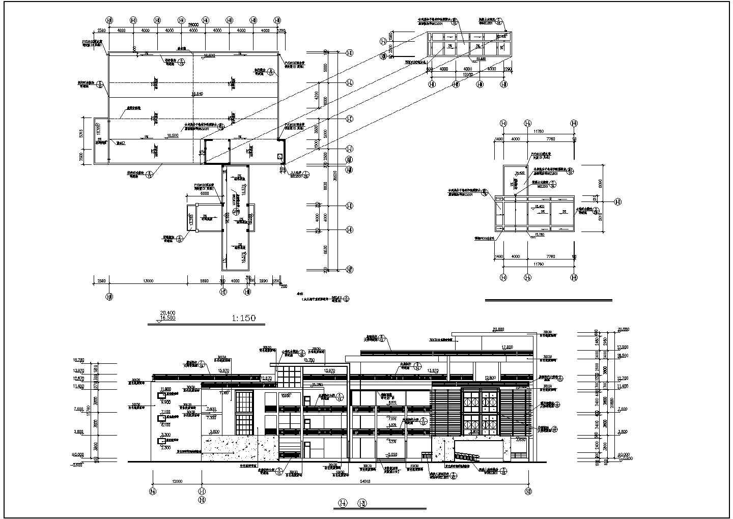 某省重点大型科技学院艺术楼全套建筑设计施工CAD资料