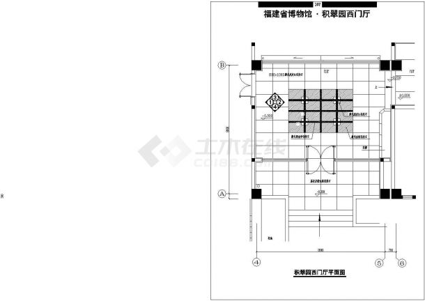 福建省博物馆CAD建筑设计总施工全套图纸-图二