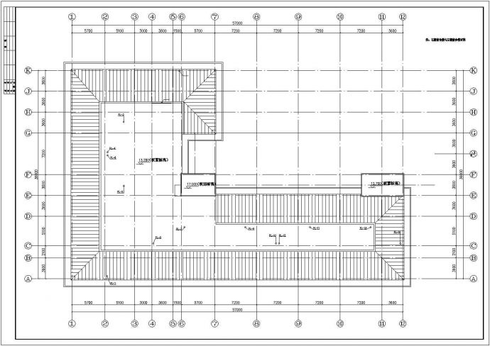 长125米 宽36米 4层外国语学校学生宿舍楼水施cad图纸（含设计说明）_图1